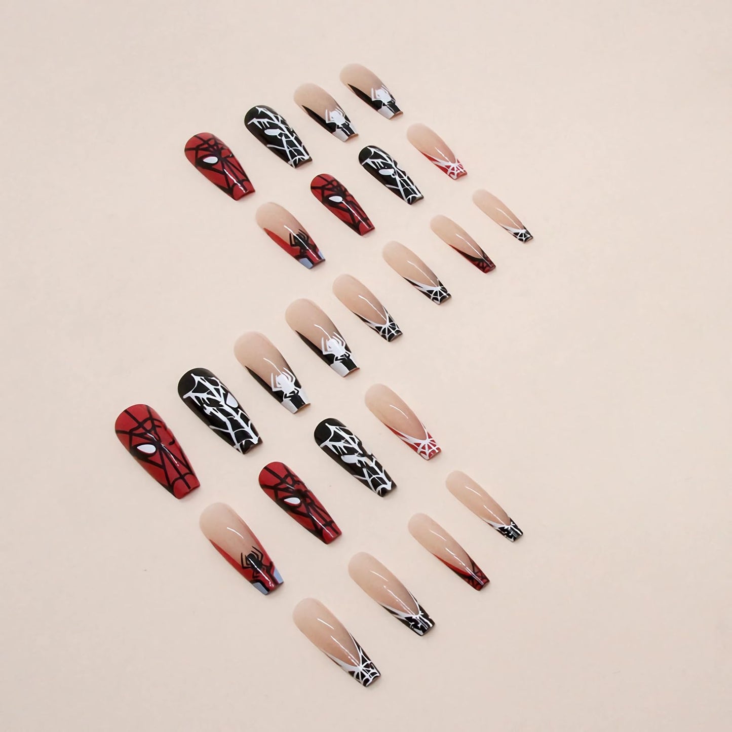 BABALAL Coffin Press on Nails Long Fake Nails White French Glue on Nails Glitter Rhinestone Flower Design Ballerina False Nails 24Pcs Shiny Acrylic Nails for Women and Girls