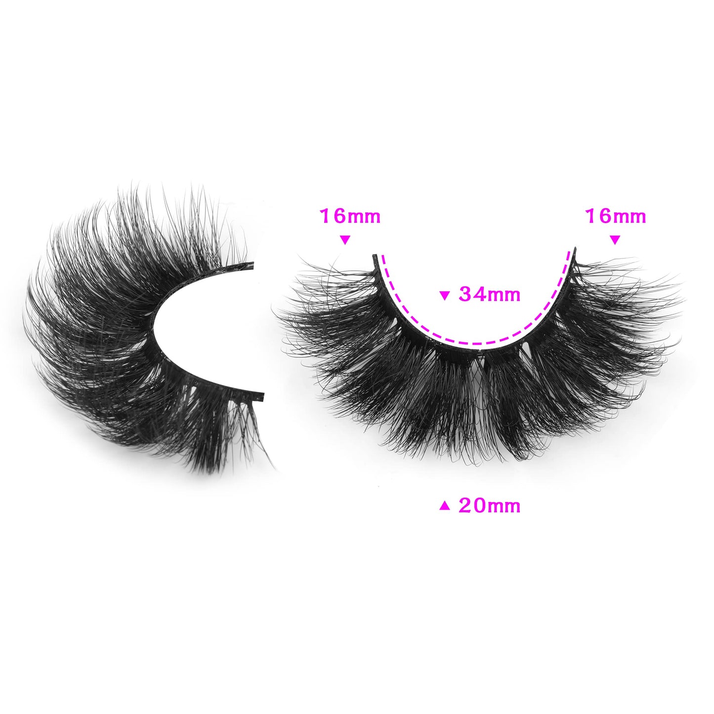 False Eyelashes Thick 20MM Lashes Mink Flutter Volume 3D Fake Eyelashes Dramatic Full Long Faux Mink Eye Lashes Pack 8 Pairs Big Curly False Lash ALICROWN