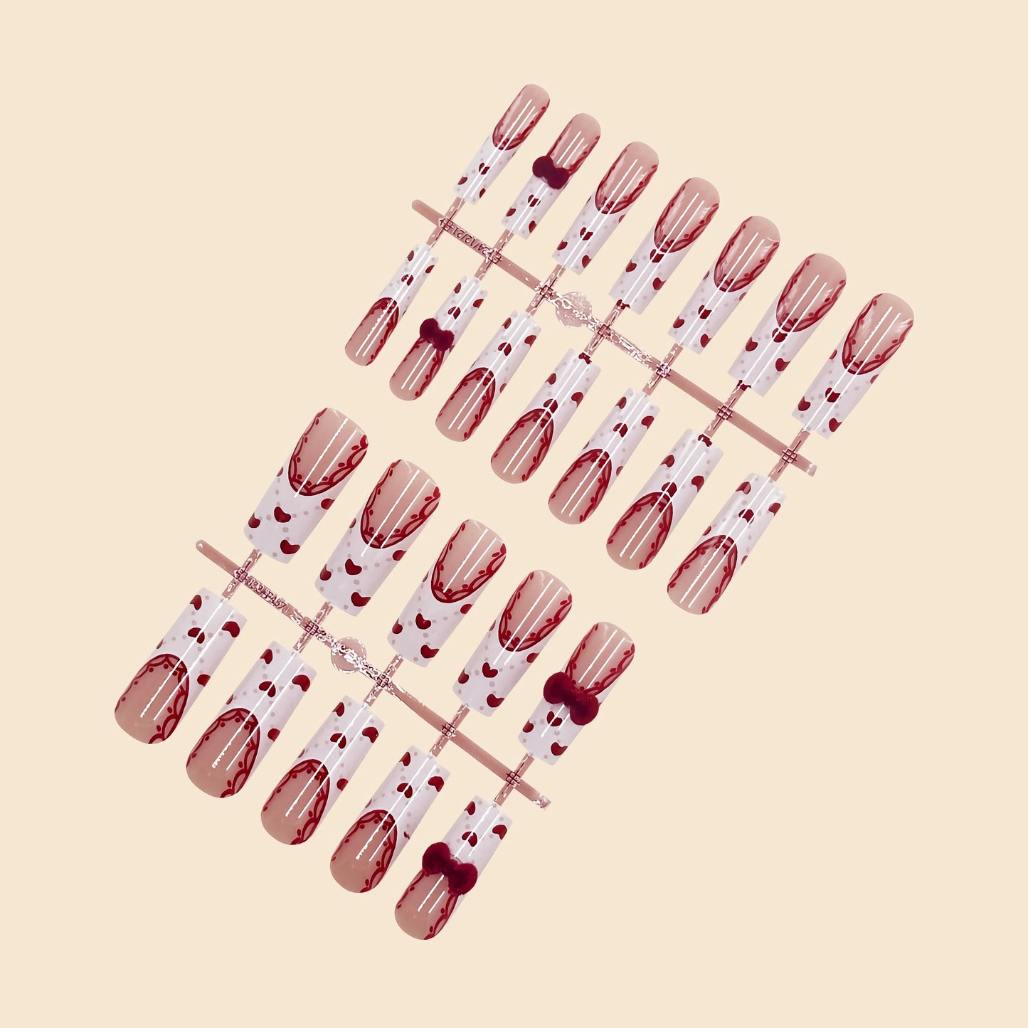BABALAL Coffin Press on Nails Long Fake Nails White French Glue on Nails Glitter Rhinestone Flower Design Ballerina False Nails 24Pcs Shiny Acrylic Nails for Women and Girls