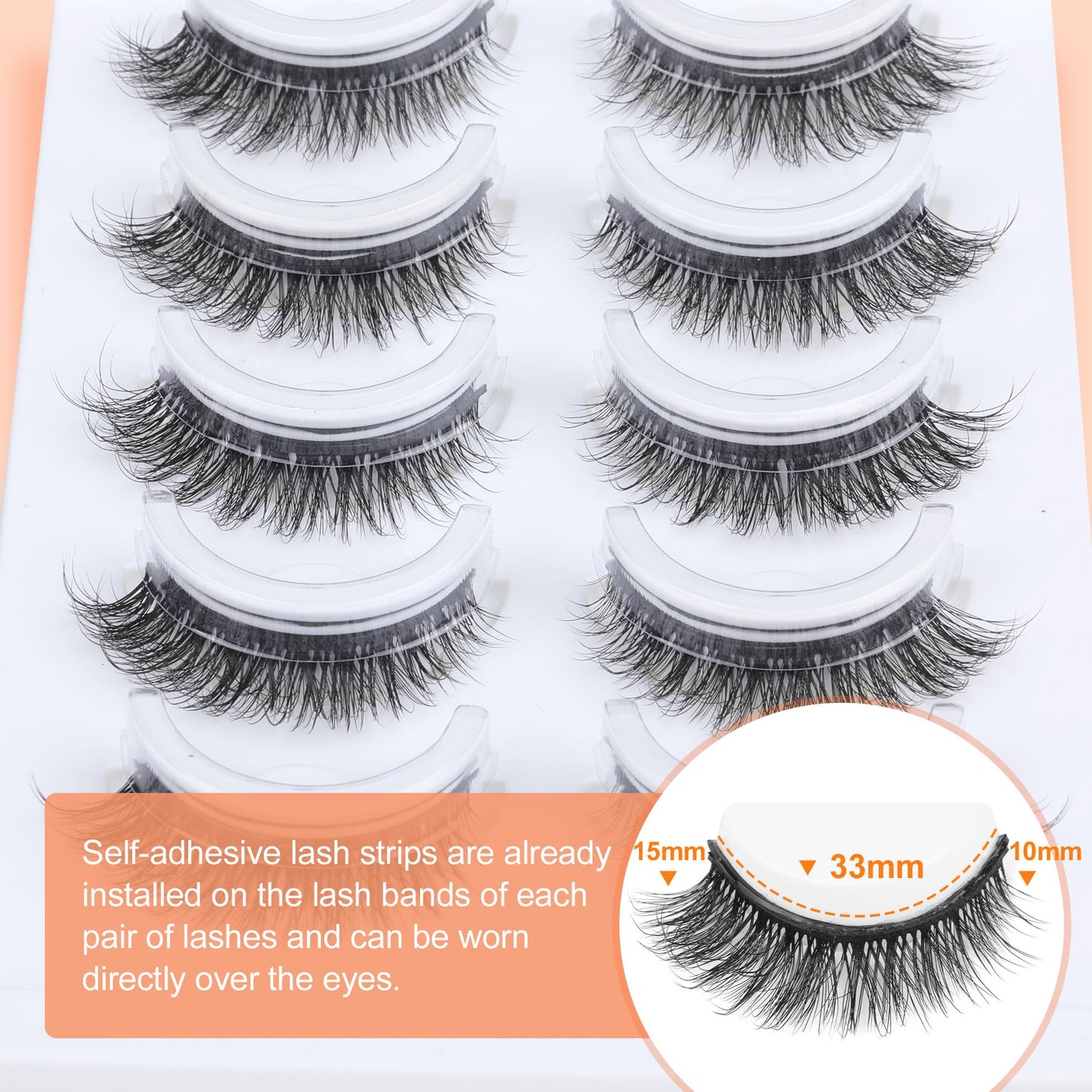 False Eyelashes Thick 20MM Lashes Mink Flutter Volume 3D Fake Eyelashes Dramatic Full Long Faux Mink Eye Lashes Pack 8 Pairs Big Curly False Lash ALICROWN
