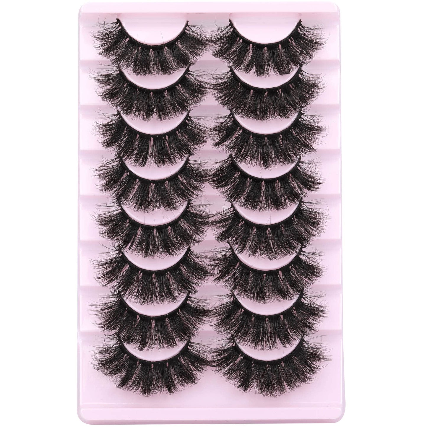 False Eyelashes Thick 20MM Lashes Mink Flutter Volume 3D Fake Eyelashes Dramatic Full Long Faux Mink Eye Lashes Pack 8 Pairs Big Curly False Lash ALICROWN