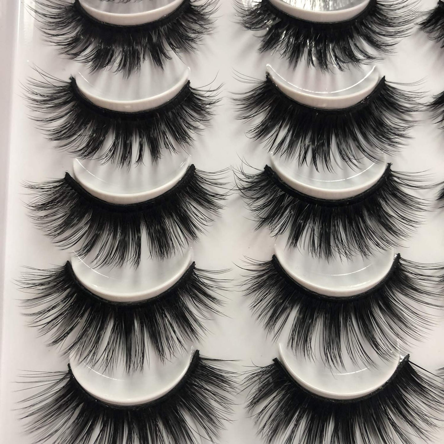 False Eyelashes Thick 20MM Lashes Mink Flutter Volume 3D Fake Eyelashes Dramatic Full Long Faux Mink Eye Lashes Pack 8 Pairs Big Curly False Lash ALICROWN