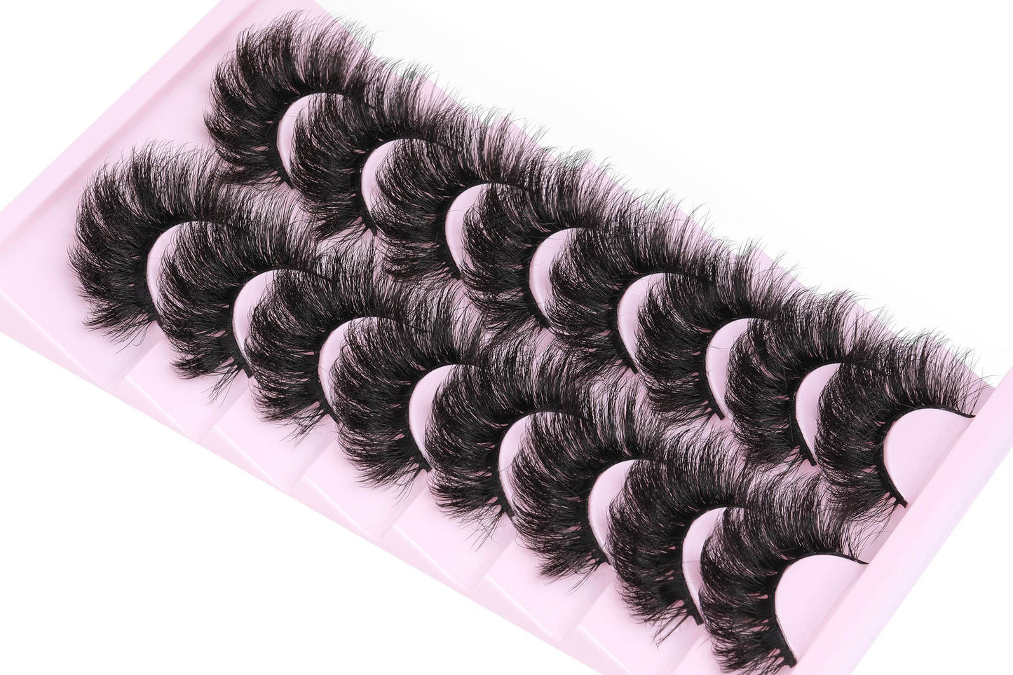 False Eyelashes Thick 20MM Lashes Mink Flutter Volume 3D Fake Eyelashes Dramatic Full Long Faux Mink Eye Lashes Pack 8 Pairs Big Curly False Lash ALICROWN