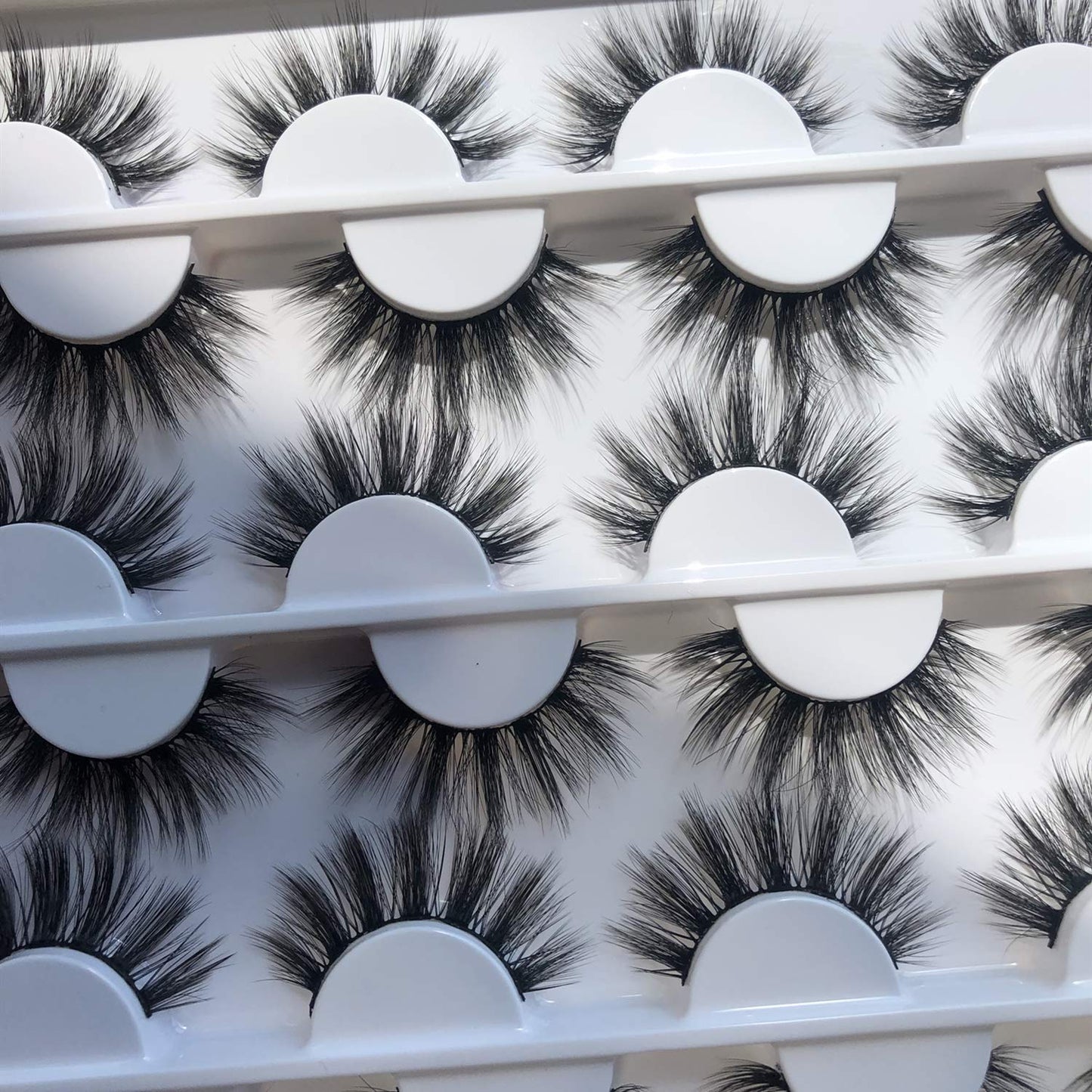 False Eyelashes Thick 20MM Lashes Mink Flutter Volume 3D Fake Eyelashes Dramatic Full Long Faux Mink Eye Lashes Pack 8 Pairs Big Curly False Lash ALICROWN
