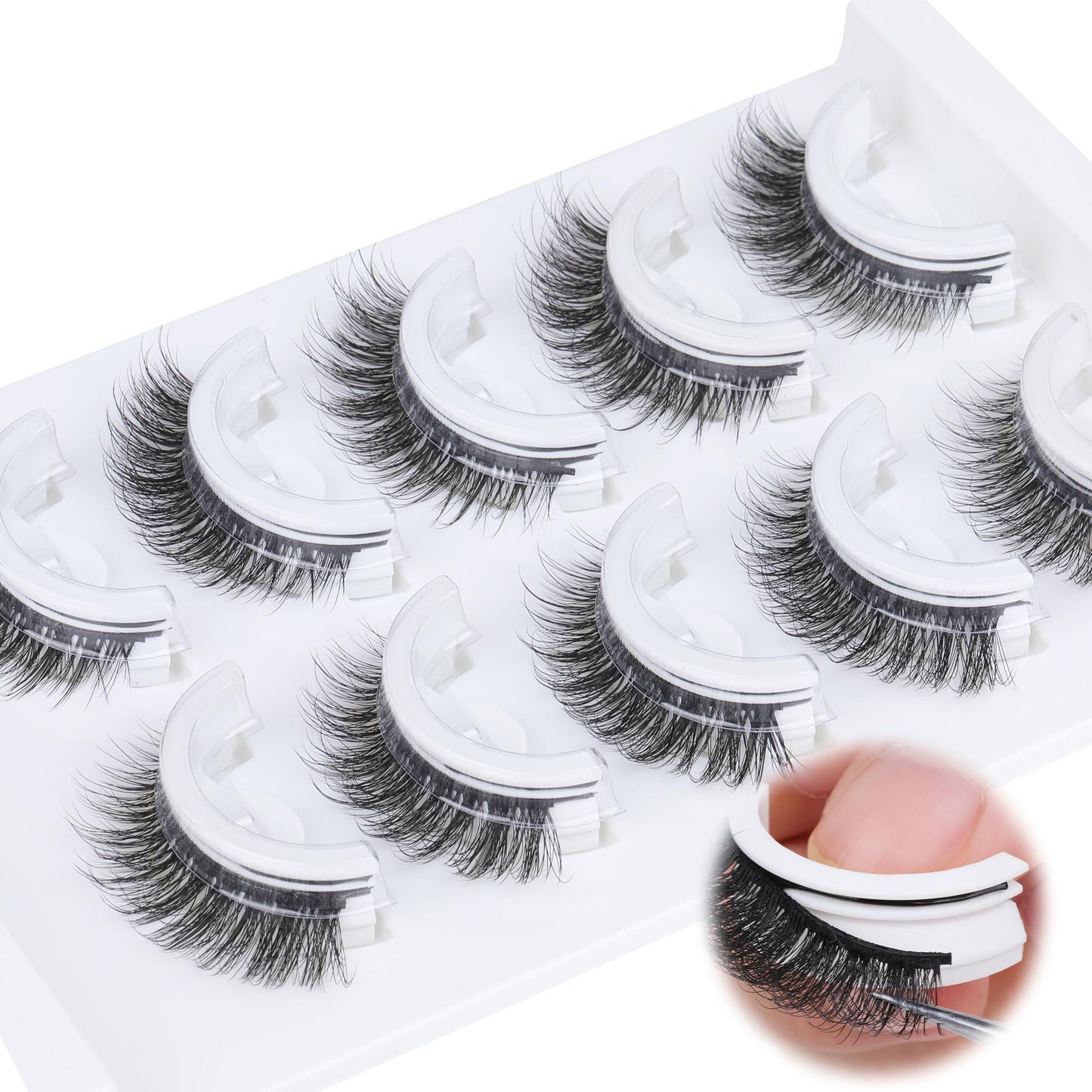 False Eyelashes Thick 20MM Lashes Mink Flutter Volume 3D Fake Eyelashes Dramatic Full Long Faux Mink Eye Lashes Pack 8 Pairs Big Curly False Lash ALICROWN