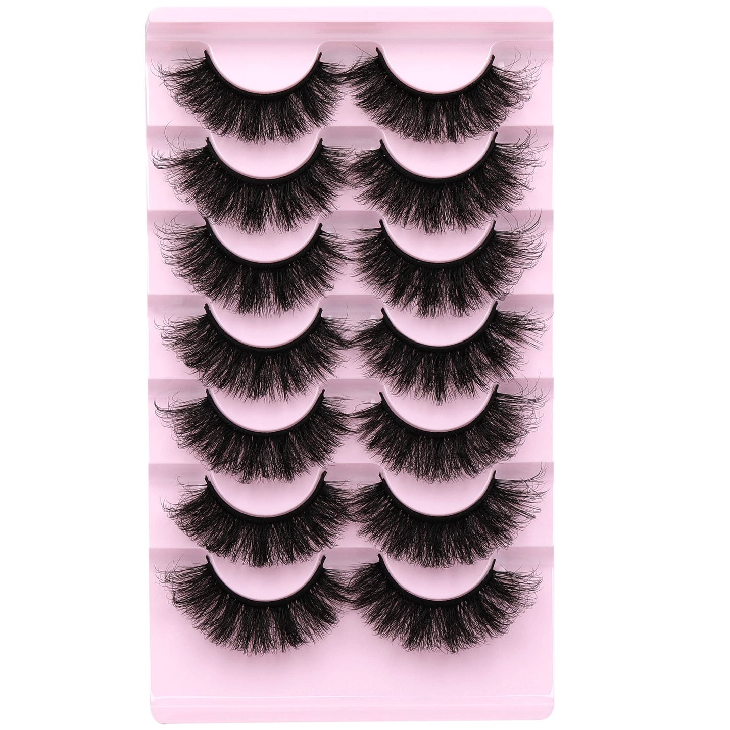 False Eyelashes Thick 20MM Lashes Mink Flutter Volume 3D Fake Eyelashes Dramatic Full Long Faux Mink Eye Lashes Pack 8 Pairs Big Curly False Lash ALICROWN