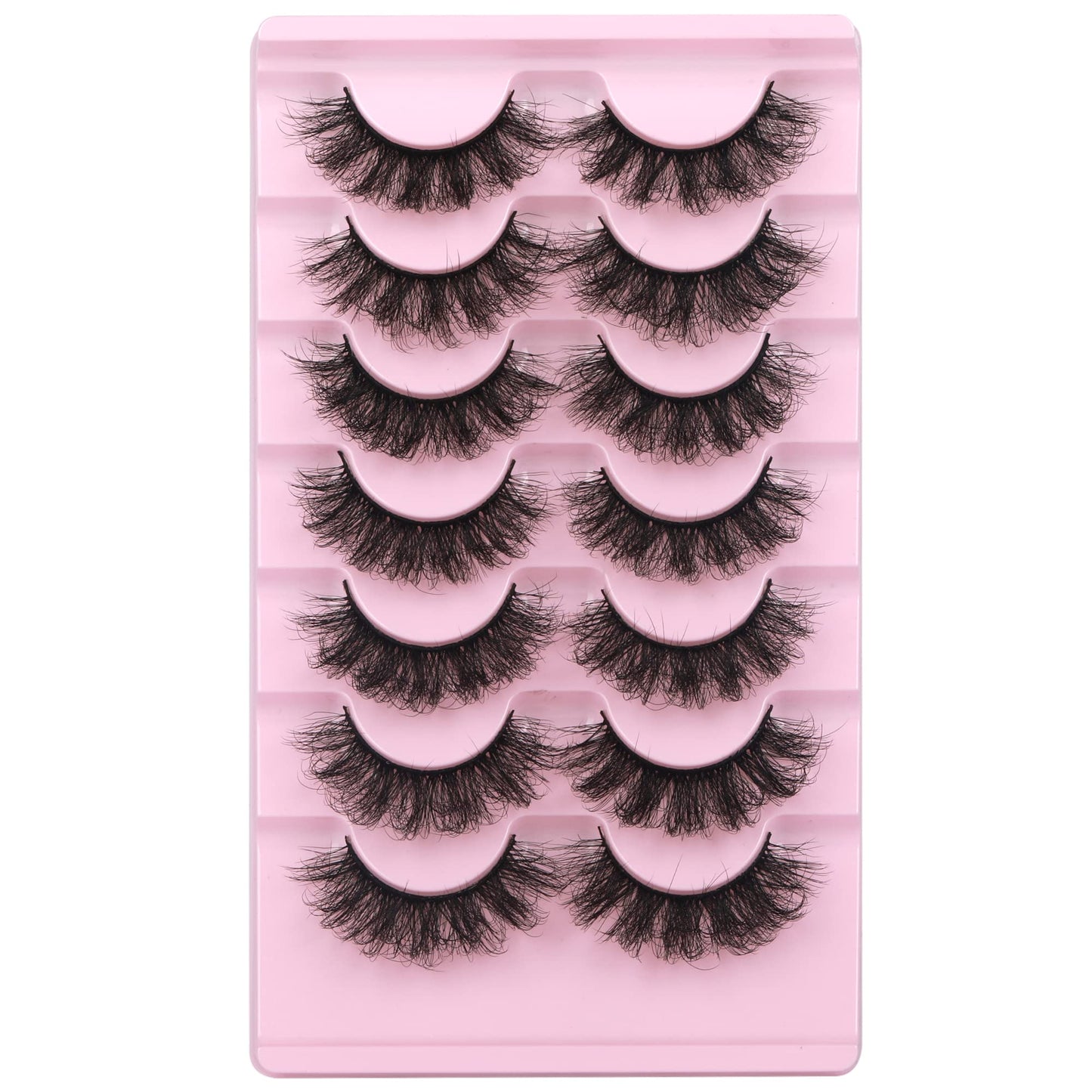False Eyelashes Thick 20MM Lashes Mink Flutter Volume 3D Fake Eyelashes Dramatic Full Long Faux Mink Eye Lashes Pack 8 Pairs Big Curly False Lash ALICROWN