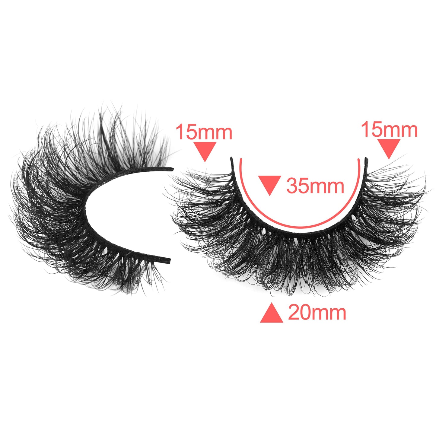 False Eyelashes Thick 20MM Lashes Mink Flutter Volume 3D Fake Eyelashes Dramatic Full Long Faux Mink Eye Lashes Pack 8 Pairs Big Curly False Lash ALICROWN