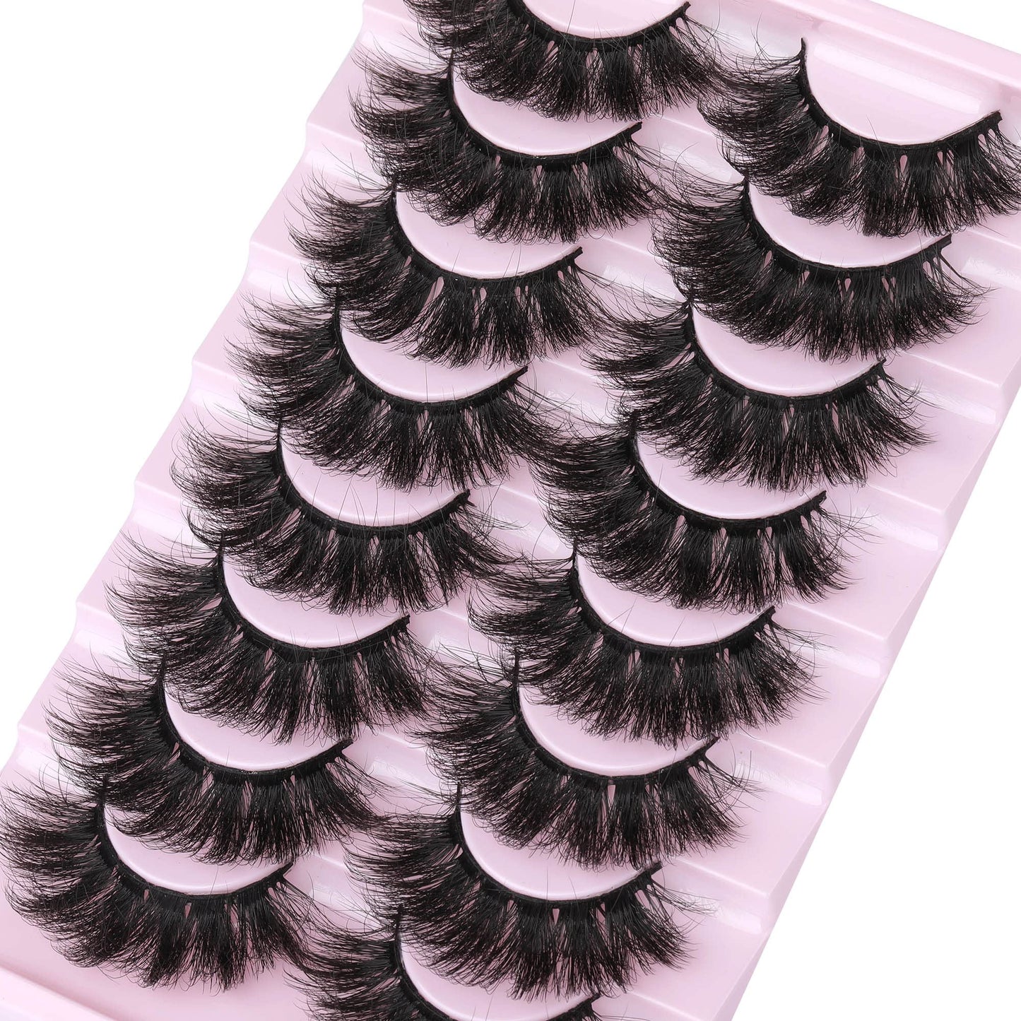 False Eyelashes Thick 20MM Lashes Mink Flutter Volume 3D Fake Eyelashes Dramatic Full Long Faux Mink Eye Lashes Pack 8 Pairs Big Curly False Lash ALICROWN